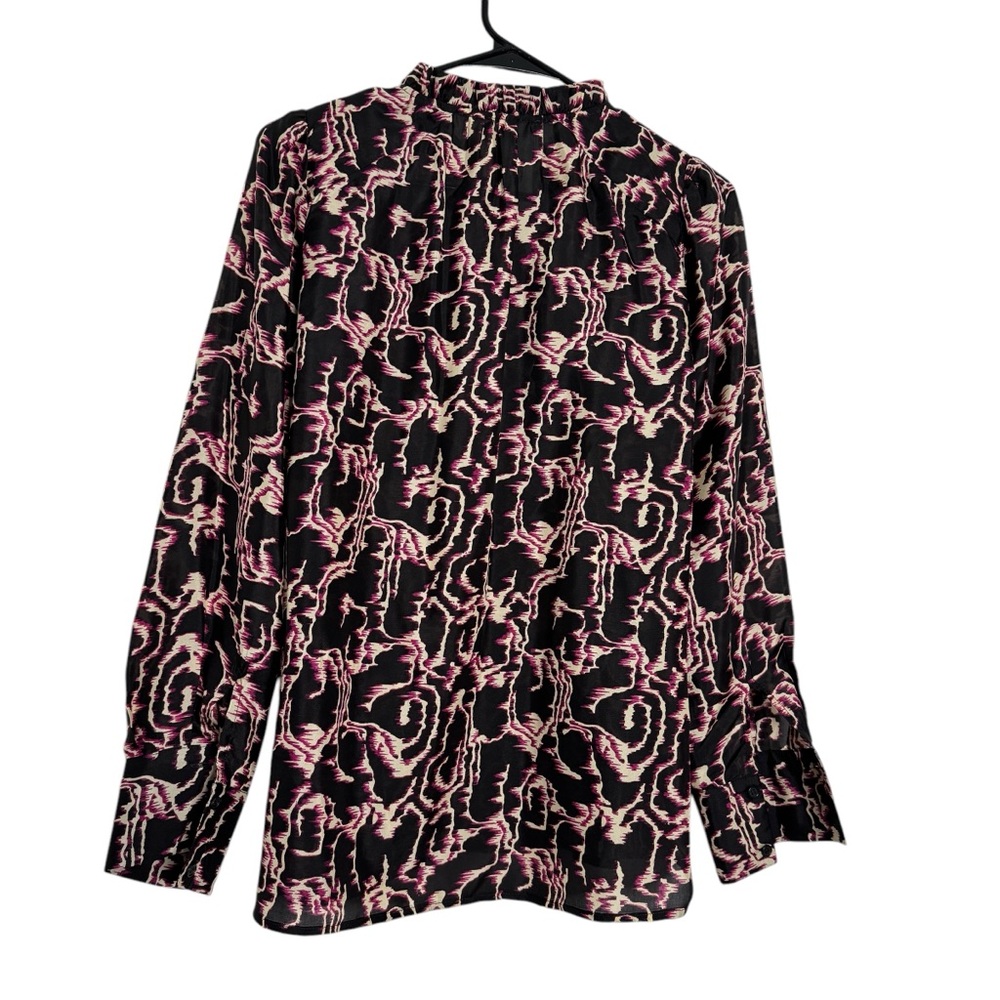 Ba&sh‎ Toste Print Long Sleeve Silk Top - Picture 6 of 8